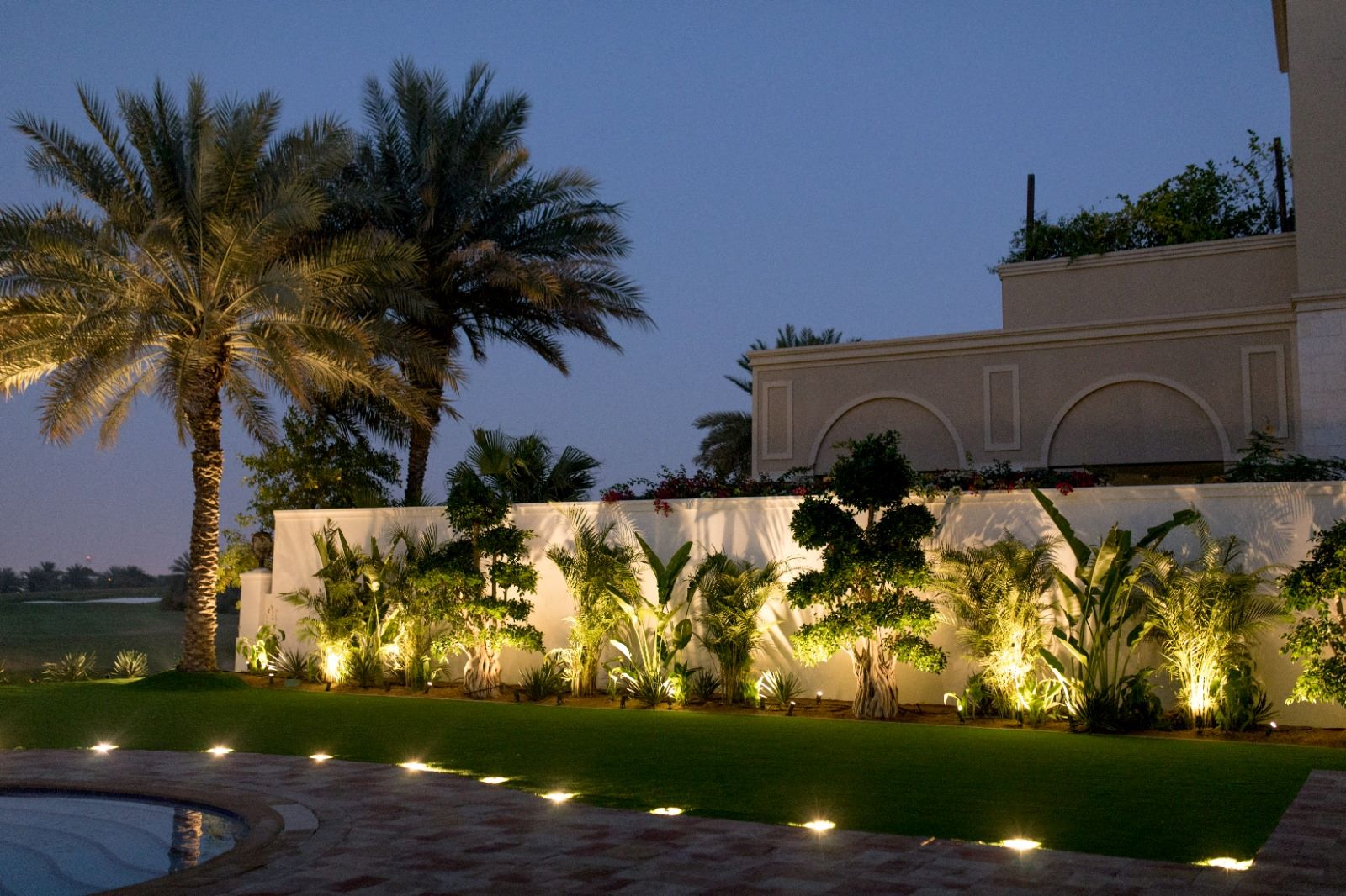 Backyard lighting Grand Builder Dubai