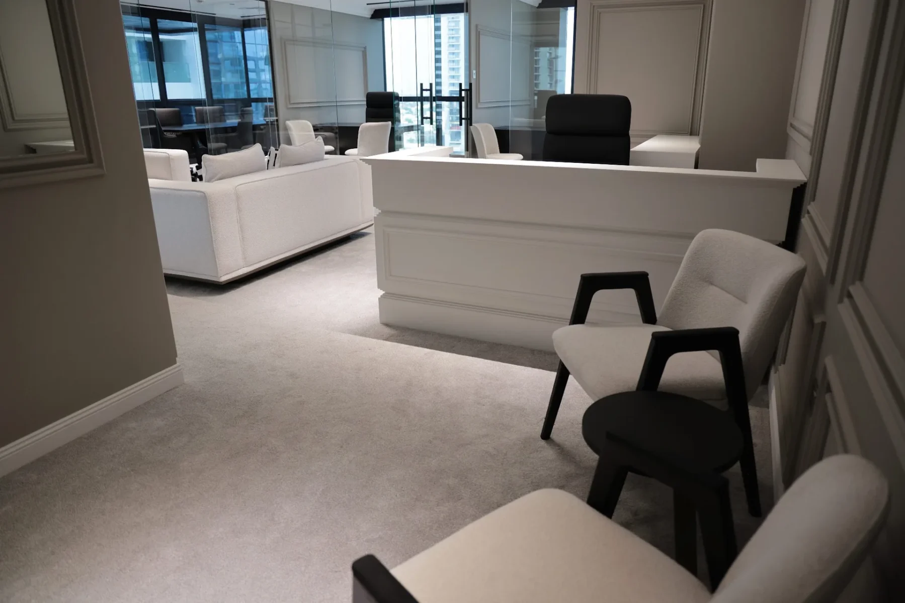 Reception and waiting area fit-out Dubai